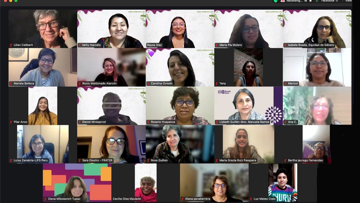 #Cuidados | El día de ayer, realizamos el Conversatorio “Cuidados y sostenibilidad de la vida”, con María Pía Molero, Lilian Celiberti, Isabela Boada y Ketty Marcelo. 

¡Cuidar la naturaleza no solo es cuidar los territorios, sino cuidar la casa de todas y todos!