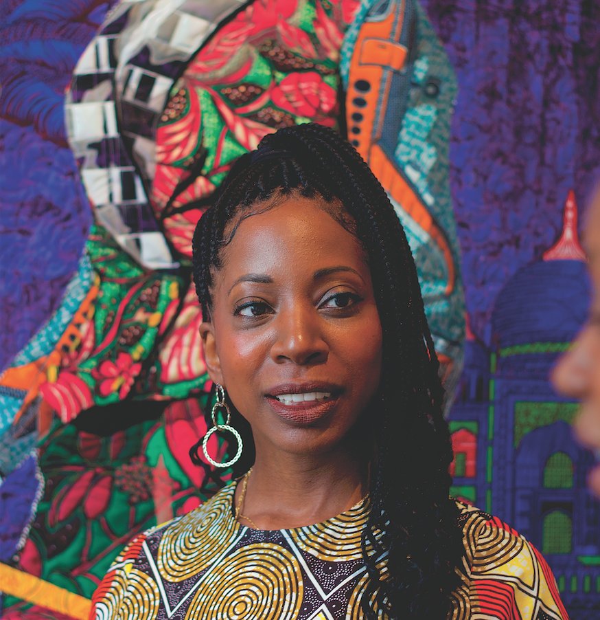 Bisa Butler’s To God and Truth (2019) will be featured in Fabric of a Nation at the Frist Art Museum, June 27–Oct. 12. The life-size quilted portrait honors Morris Brown College’s 1899 baseball team using kente and batik to spotlight Black history through textile art