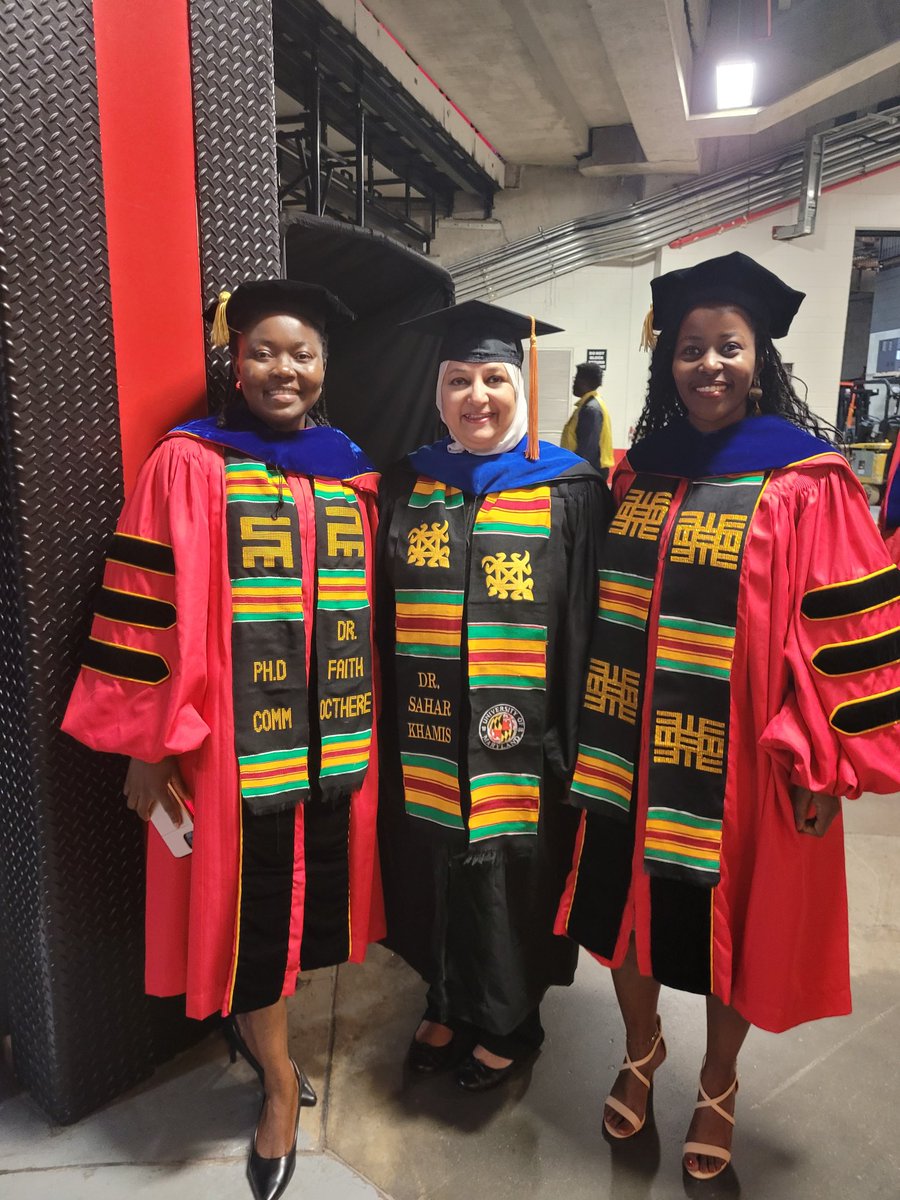 Sahar Khamis (@skhamis) on Twitter photo A new class of #BA, #MA & #PhD students graduated from our <a href="/umdcommdept/">UMD Department of Communication</a> <a href="/UofMaryland/">Univ. of Maryland</a> yesterday. Always a joyous moment! I had the pleasure of hooding Dr. Miriam Komuhendo on behalf of her PhD advisor Dr. Linda Aldoory. Congratulations (con-grad-ulations!) & GO #TERPS!
<a href="/umd_arhu/">Maryland Arts & Humanities</a> A new class of #BA, #MA & #PhD students graduated from our <a href="/umdcommdept/">UMD Department of Communication</a> <a href="/UofMaryland/">Univ. of Maryland</a> yesterday. Always a joyous moment! I had the pleasure of hooding Dr. Miriam Komuhendo on behalf of her PhD advisor Dr. Linda Aldoory. Congratulations (con-grad-ulations!) & GO #TERPS!
<a href="/umd_arhu/">Maryland Arts & Humanities</a>