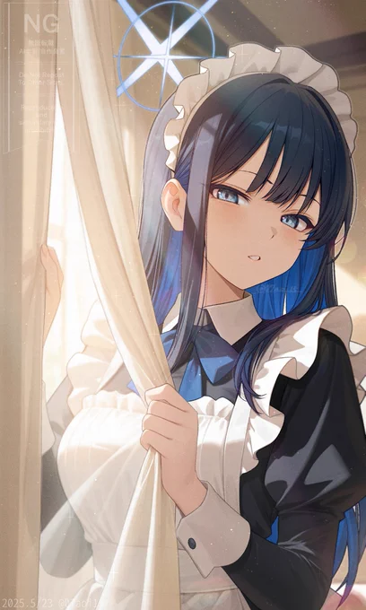 錠前サオリ(メイド) ※タップ推奨 #ブルアカ #BlueArchive