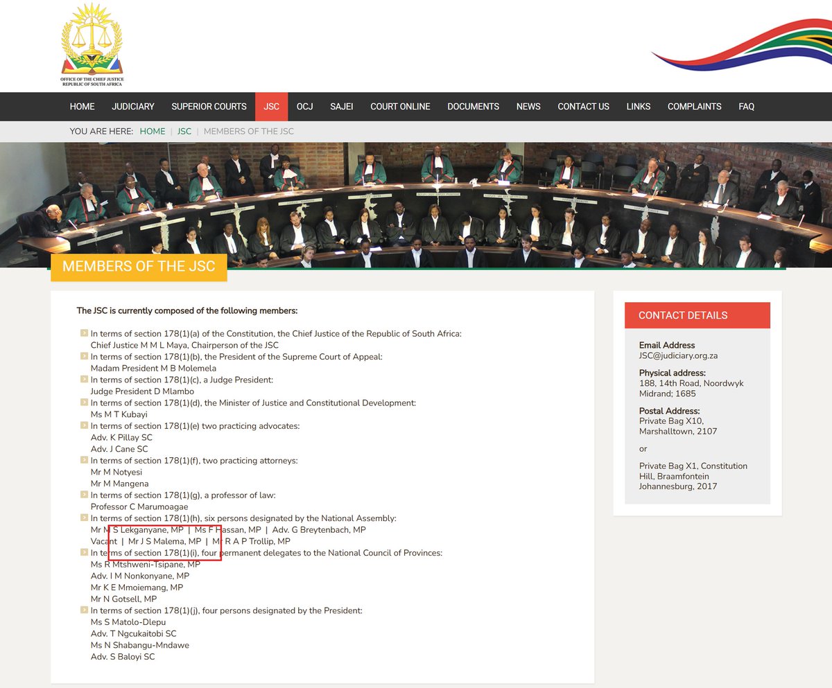 Why Julius Malema is protected by the ANC and the link everyone keeps missing. 

The Judicial Service Commission (JSC) is the South African constitutional body responsible for selecting judges, advising the government on matters related to the judiciary, and handling complaints