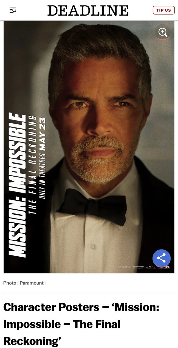BrianConnors11's tweet photo. Back in 2012 I had the privilege and pleasure to work with ESAI MORALES and a wonderful cast in my PLAYS IN THE PARK. I just saw Esai today in the latest MISSION IMPOSSIBLE movie and he kills it. He’s the “villain “ you love to hate. Bravo Esai 🎬❗️ https://t.co/0w59dzU1VS