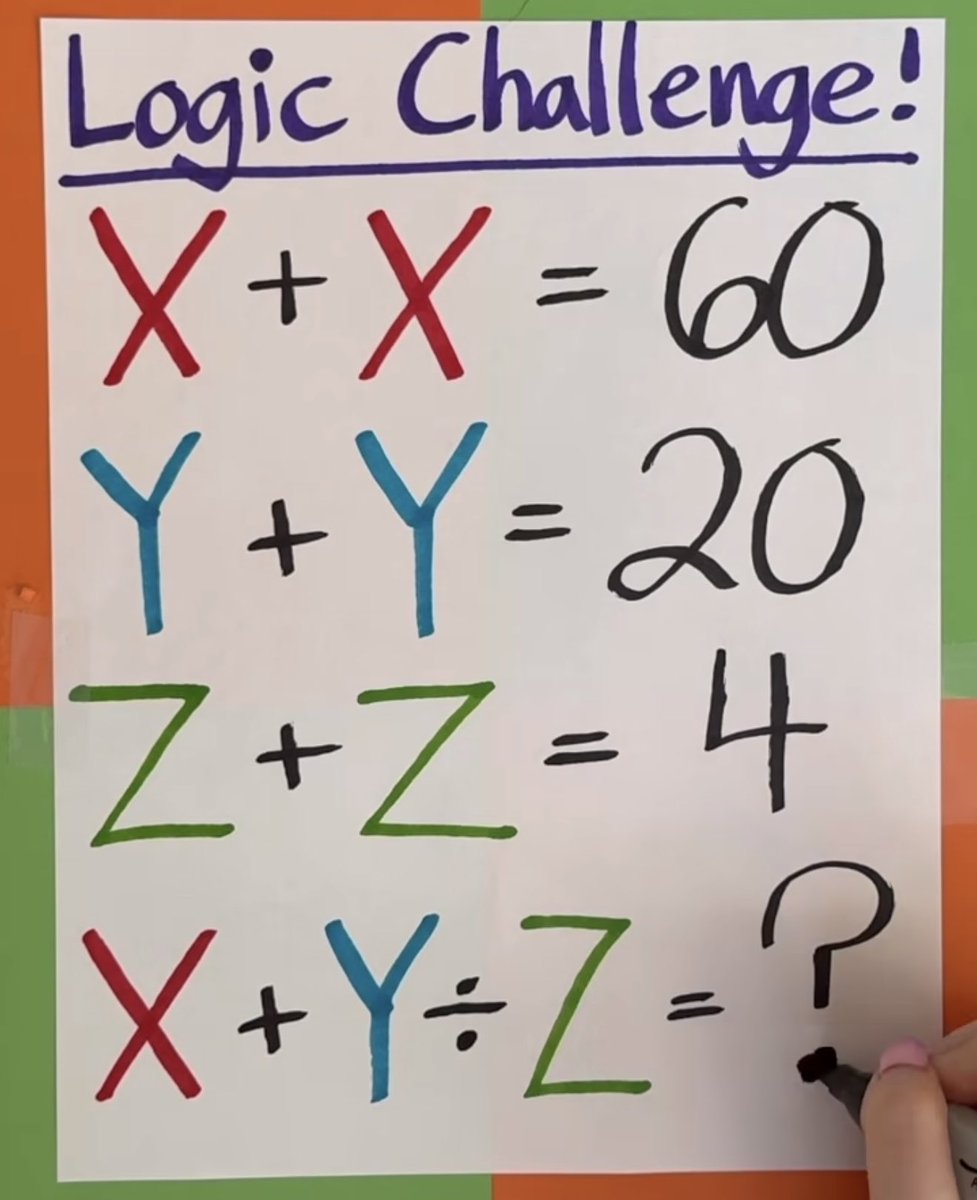 I say answer is 20.  My friend says 35.