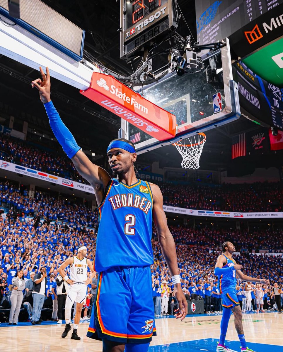 SHAI GILGEOUS-ALEXANDER TONIGHT 

38 POINTS
8 ASSISTS 
3 STEALS
12/21 FG

THE MVP LADIES AND GENTS.

THUNDER WIN GAME 2.