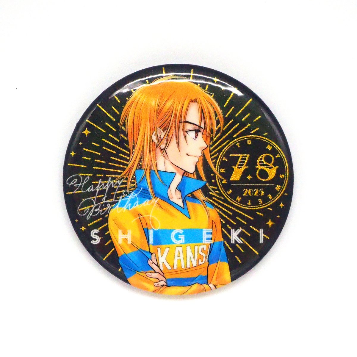ホイッスル九州 ⚽️NEW GOODS ◤シゲさんハピバ☆缶バッジ2025