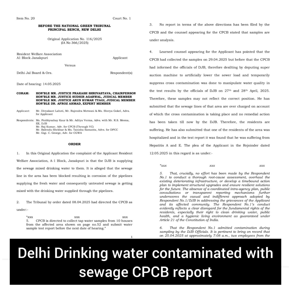 Earth Warrior (@earthworri1) on Twitter photo This crime is being committed in Delhi, Public getting sewage contaminated drinking water
<a href="/DelhiJalBoard/">Delhi Jal Board</a> <a href="/CPCB_OFFICIAL/">Central Pollution Control Board</a> <a href="/DPCC_Pollution/">Delhi Pollution Control Committee</a> <a href="/gupta_rekha/">Rekha Gupta</a> <a href="/LtGovDelhi/">LG Delhi</a> This crime is being committed in Delhi, Public getting sewage contaminated drinking water
<a href="/DelhiJalBoard/">Delhi Jal Board</a> <a href="/CPCB_OFFICIAL/">Central Pollution Control Board</a> <a href="/DPCC_Pollution/">Delhi Pollution Control Committee</a> <a href="/gupta_rekha/">Rekha Gupta</a> <a href="/LtGovDelhi/">LG Delhi</a>