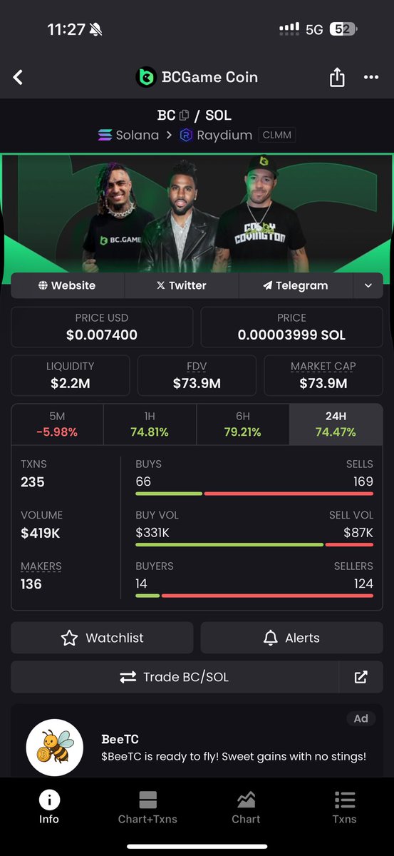 我擦！有强庄  $BC 怎麼突然拉盘了？

BCNT4t3rv5Hva8RnUtJUJLnxzeFAabcYp8CghC1SmWin