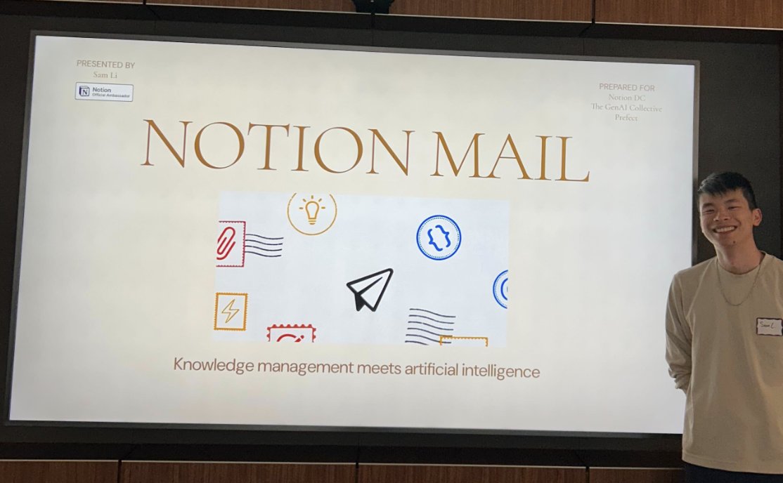 Notion Mail community event in Washington DC today!