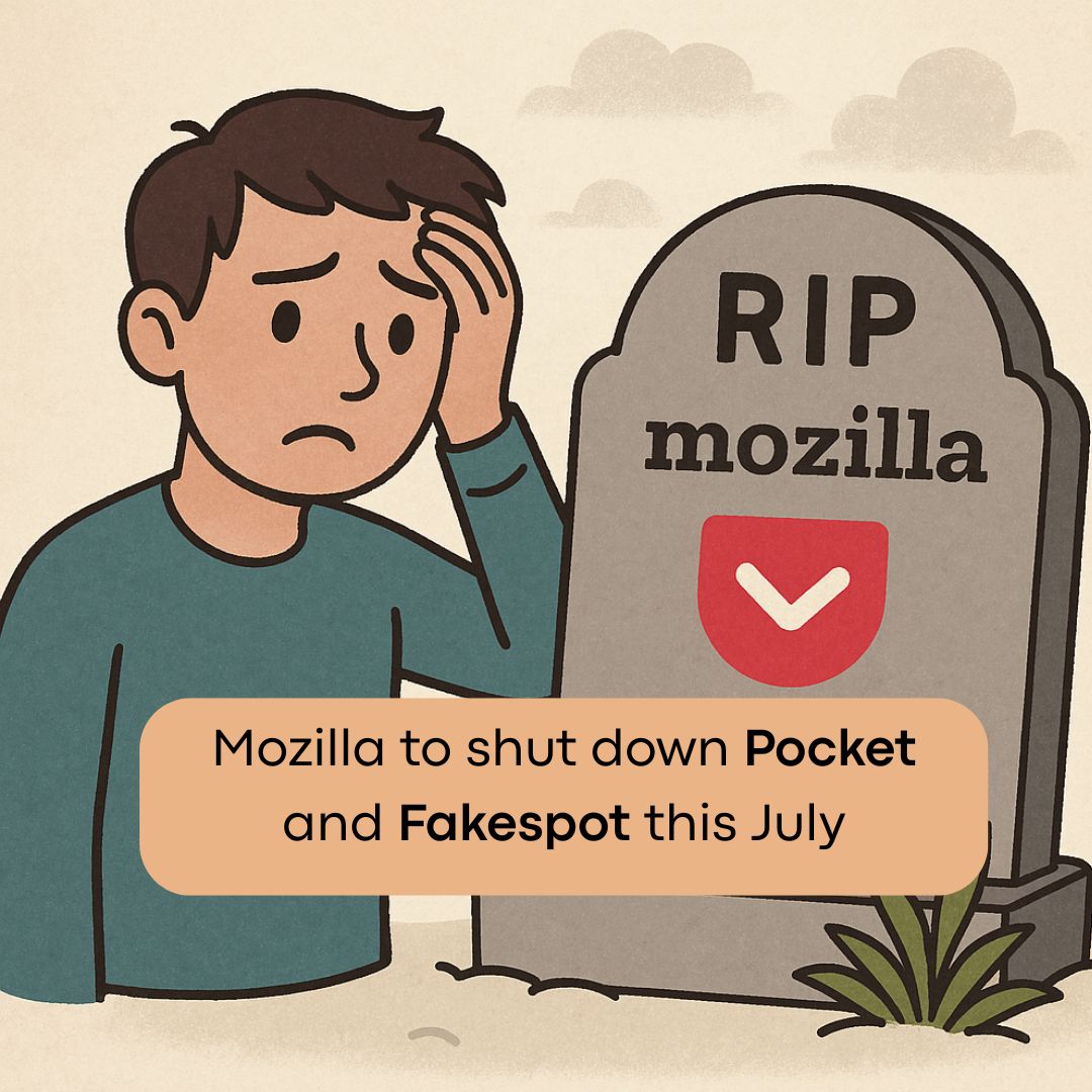 techpp's tweet image. Mozilla to shut down Pocket and Fakespot this July 

#Mozilla #Pocket #Fakespot #Firefox #RIP