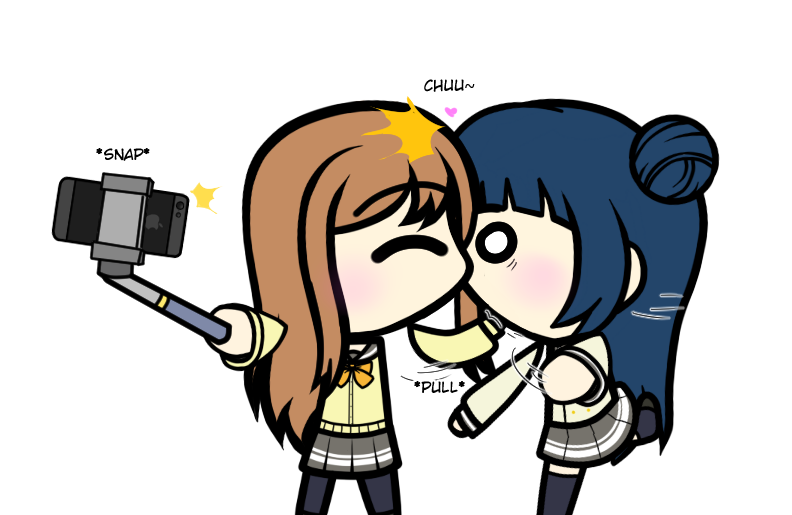国木田花丸 ,津島善子 「Today's Maru - Day 449 smile for the cam」|Vany-Kun 💮💛のイラスト