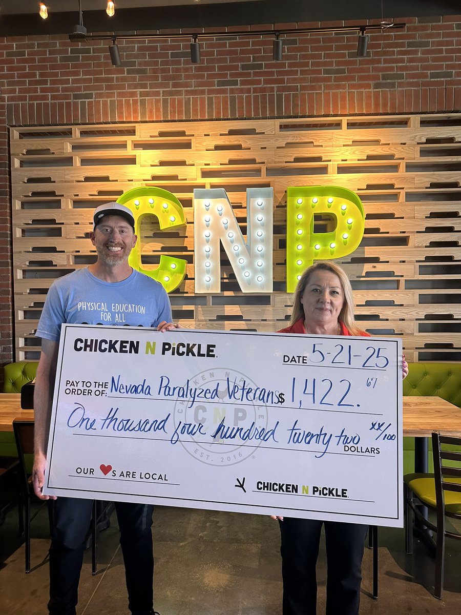 2 week cup fundraiser at Chicken n Pickles for our partnership with the school districts Paralympic Sports brought in the most amount of sales they have had to date😊💖 Can’t wait to BBQ for the kids on June 6th.