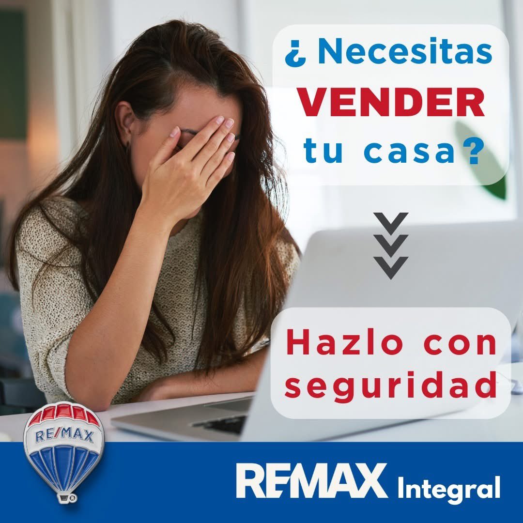Vender sin asesoría puede costarte tiempo y dinero.

En REMAX evaluamos el valor de tu propiedad, te damos visibilidad nacional y te acompañamos hasta el cierre.

Escríbenos y te apoyamos a hacer una estimación de valor ¡Gratis!