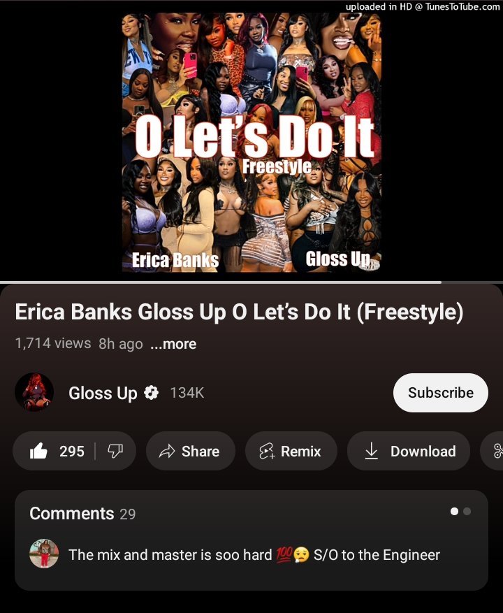 Show <a href="/GlitterGirlGlos/">Gloss ♥️</a> some love Erica Banks Gloss up o Let's Do it Freestyles out on YouTube 🔥🔥❤️🐐🐐