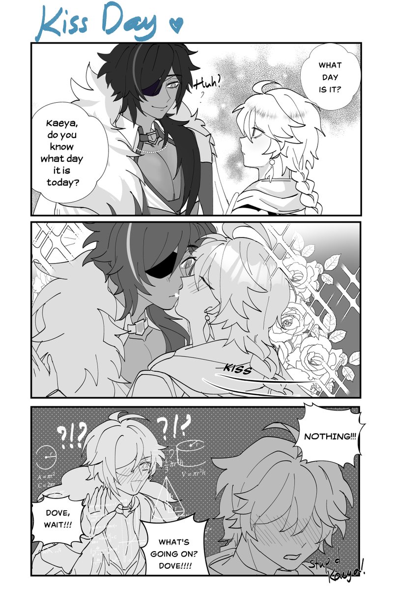 lemonsensitive's tweet photo. 🦚🌤️🦚
Kiss day 23/5
with #Kaether #Aekae
#GenshinImpact https://t.co/LzN6vk5Nqw