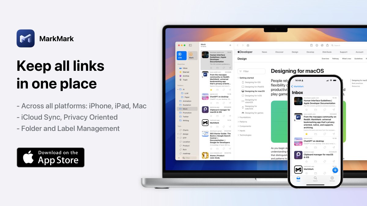 markmark_app's tweet photo. @Pocket Don't worry! MarkMark, a native macOS/iOS bookmark manager, already supports importing bookmarks from Pocket. Download it now and enjoy a free trial.

https://t.co/8g4M9gnItk https://t.co/68t1pP1zhf