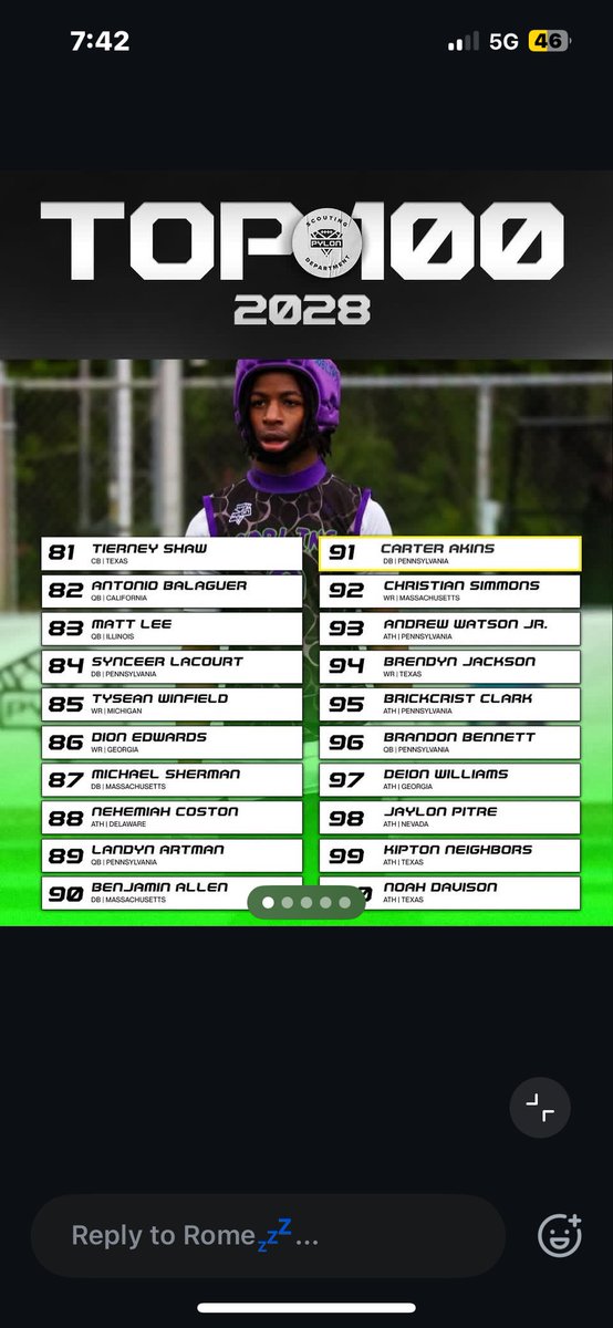 5 THE ATHLETE (@shawtierney) on Twitter photo Blessed!!!!! THE CLASS OF 2028 ranked #81 Nationally by PYLON
Time to climb the polls. #USVSUS
<a href="/CoachRT1988/">Rafael Thomas</a>
<a href="/SkeeterRecruits/">USVSUS</a>
<a href="/SkeeterSpeed/">Mesquite High School T&F/XC</a>
๐ฆ๐ฆRECRUIT MESQUITE ๐ฆ๐ฆ
<a href="/CoachWritt/">Jon Writt, M.Ed.</a> <a href="/SkysTheLimitWR/">Margin Hooks</a> <a href="/SkeeterSpeed/">Mesquite High School T&F/XC</a> <a href="/MesquiteHS/">Mesquite High School</a>
<a href="/CoachWritt/">Jon Writt, M.Ed.</a> <a href="/SkeeterRecruits/">USVSUS</a> <a href="/coach_washA1/">Coach Wash</a> Blessed!!!!! THE CLASS OF 2028 ranked #81 Nationally by PYLON
Time to climb the polls. #USVSUS
<a href="/CoachRT1988/">Rafael Thomas</a>
<a href="/SkeeterRecruits/">USVSUS</a>
<a href="/SkeeterSpeed/">Mesquite High School T&F/XC</a>
๐ฆ๐ฆRECRUIT MESQUITE ๐ฆ๐ฆ
<a href="/CoachWritt/">Jon Writt, M.Ed.</a> <a href="/SkysTheLimitWR/">Margin Hooks</a> <a href="/SkeeterSpeed/">Mesquite High School T&F/XC</a> <a href="/MesquiteHS/">Mesquite High School</a>
<a href="/CoachWritt/">Jon Writt, M.Ed.</a> <a href="/SkeeterRecruits/">USVSUS</a> <a href="/coach_washA1/">Coach Wash</a>