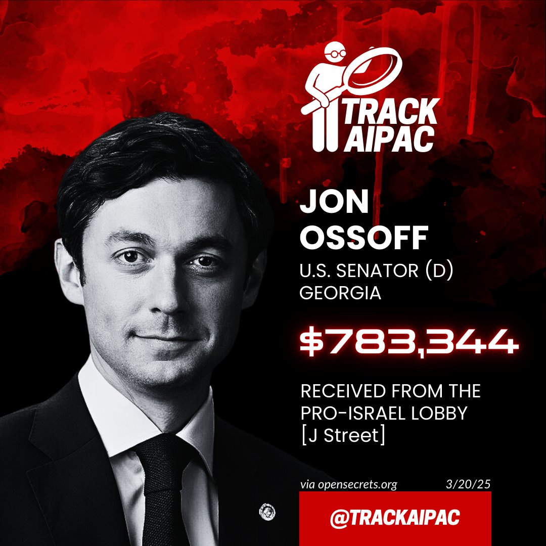 <a href="/SenOssoff/">Ossoff's Office</a> Antisemitism isn’t the story here. Israel’s slaughter of Palestinians is—and your unwavering support makes you responsible for the anger it sparks.
x.com/SenOssoff/stat…