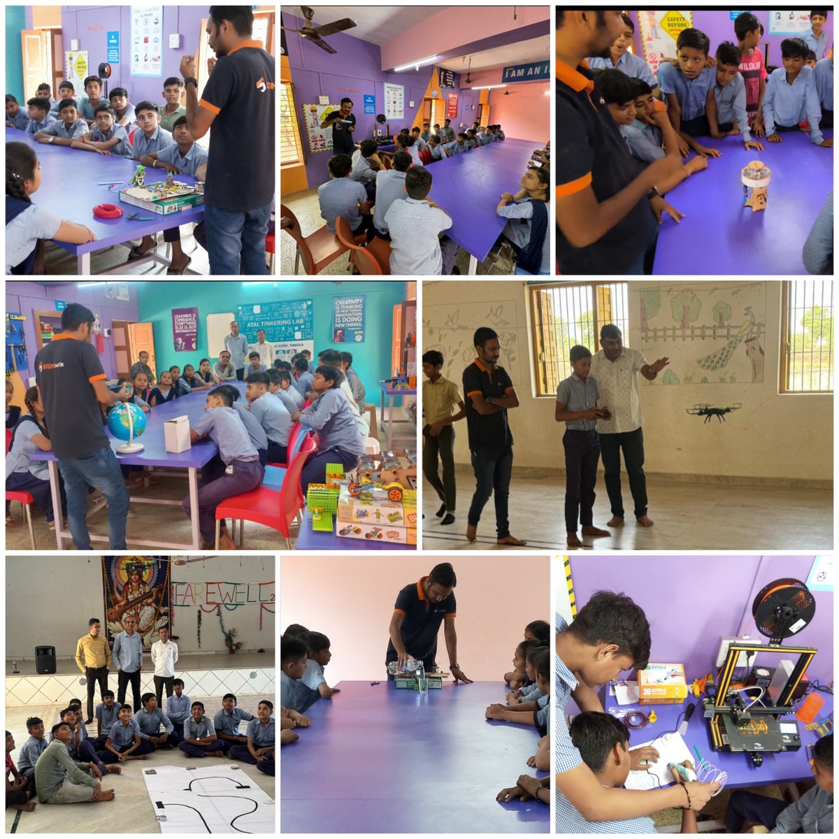 atlsanskarbh's tweet photo. Nearby primary school students visited ATL of Sanskar Bharti Highschool Parvala Bhavnagar 
#coding #STEM #Innovation #STEMEDUCATION #stemrobotics #blockCoding #drone 
#robotics #arvr#stembotix 
@infogujcost @PMOindia @atal innovation mission @NITIAayog @aimtoinnovate @stembotix https://t.co/jUlvpyFSZU