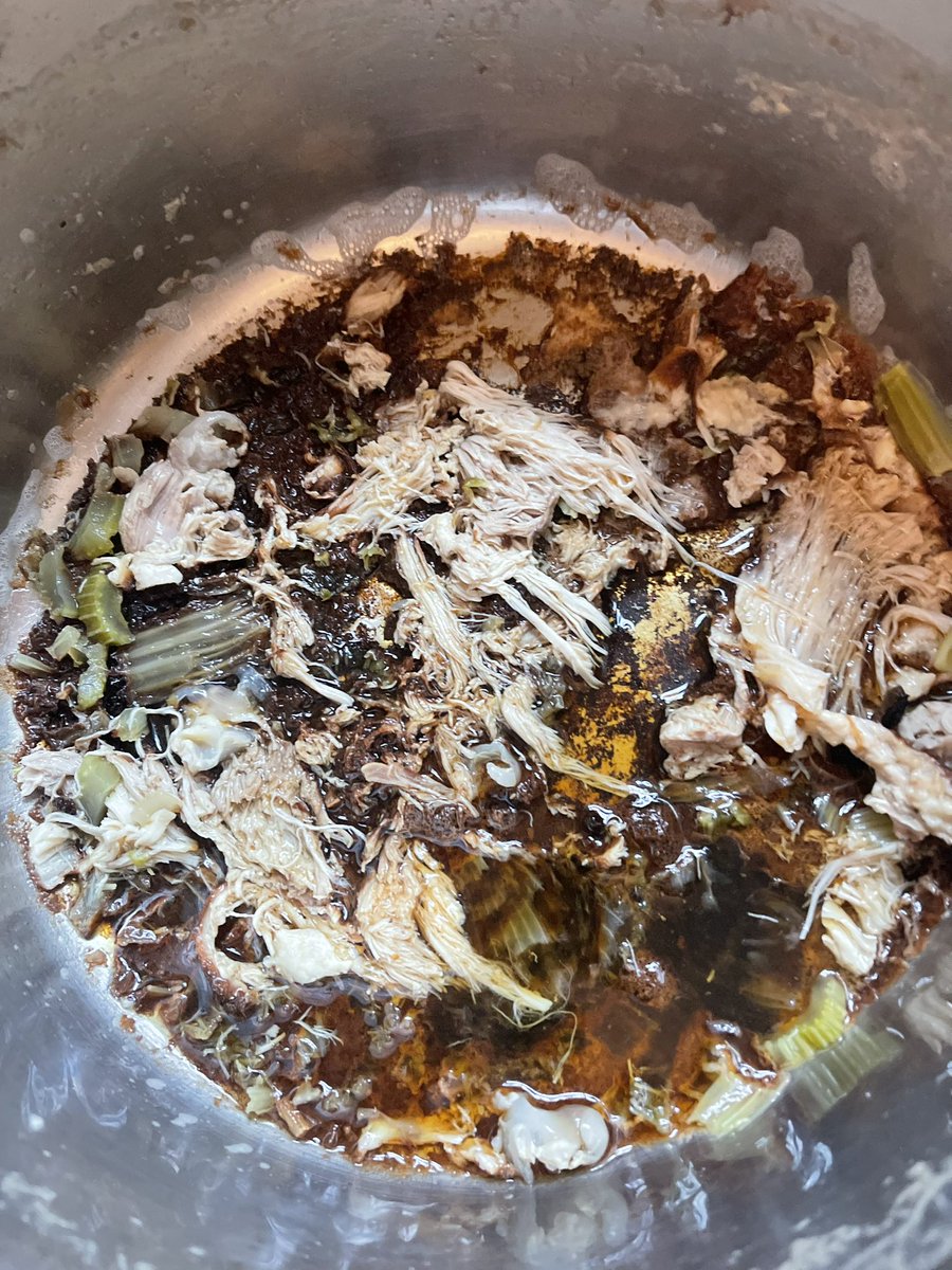 CheriTag1's tweet photo. Someone didn’t stir the pot!  Burnt chicken soup. 😡 https://t.co/5bBhn6W0fR