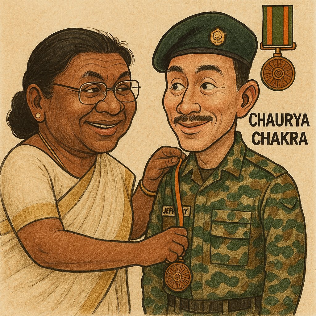 BiatepuiiH44379's tweet photo. "Shaurya Chakra to one of our own! 💥 Jeffrey Hmingchullo's valor in an anti-Maoist mission lights the path for our youth. Let’s uplift, not divide. Be heroes in service, not in rebellion. #UnityWins #FridayFitness
#MadhurVyavhar
Spread Positivity
Power Of Words
#Kannada https://t.co/5Ksiw7GSzZ