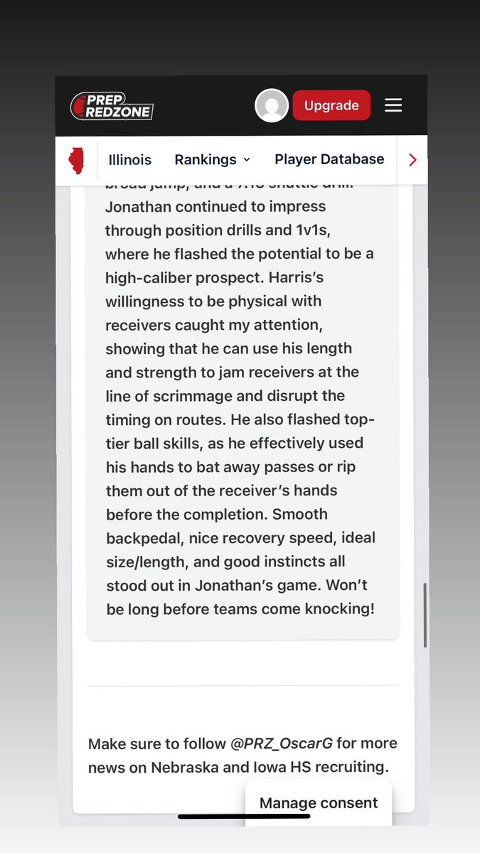 Jonathan Harris (@jonathanharrisx) on Twitter photo Thank you for the write up. <a href="/PRZ_OscarG/">Oscar Galindo</a>
<a href="/BrotherRiceFB/">Brother Rice Football</a> <a href="/A1_coach/">Coach Lacy</a> <a href="/PrepRedzoneIL/">Prep Redzone Illinois</a> <a href="/CoachCano/">ONEighty Athletics</a> <a href="/ImrSports/">IMR Athletics Sports Performance Inc.</a> #brotherrice #highschoolfootball #dbfootball #Illinois #CollegeFootball Thank you for the write up. <a href="/PRZ_OscarG/">Oscar Galindo</a>
<a href="/BrotherRiceFB/">Brother Rice Football</a> <a href="/A1_coach/">Coach Lacy</a> <a href="/PrepRedzoneIL/">Prep Redzone Illinois</a> <a href="/CoachCano/">ONEighty Athletics</a> <a href="/ImrSports/">IMR Athletics Sports Performance Inc.</a> #brotherrice #highschoolfootball #dbfootball #Illinois #CollegeFootball