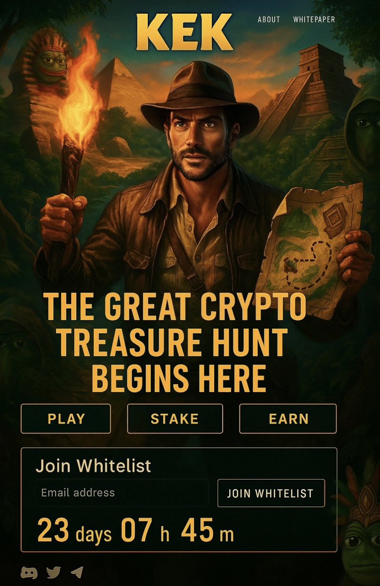 TheRealKEKOnX's tweet photo. What…you thought we were just another flash and fizzle Memecoin…

My friend, we’re not making a coin—we’re creating A LEGEND.

Join us. Site coming soon.

#SolKey #KEK #AncientChain #CryptoGuardians #DeFiLore #MemeCryptographer #AltcoinMystery #HiddenWallets https://t.co/iOSVtFBvFs