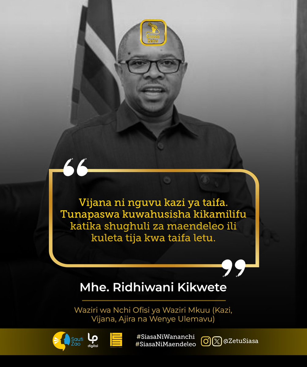 ZetuSiasa's tweet photo. Nukuu ya Asubuhi kutoka kwa Mhe.Ridhiwani Jakaya Kikwete

#SiasaZetu #SiasaNiWananchi #siasanimaendeleo https://t.co/5hajbSINq5