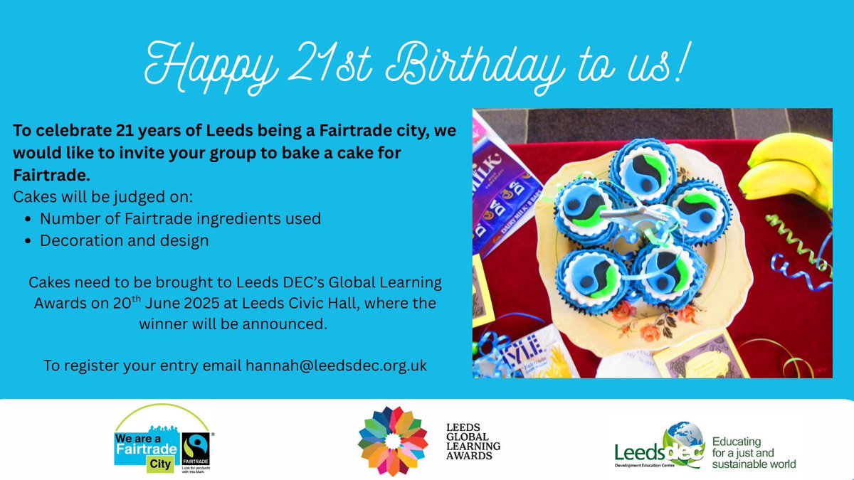 Leeds DEC (@decleeds) on Twitter photo Did you know #Leeds has been a Fairtrade city for 21 whole years ? Hereās a wonderful opportunity to celebrate #Fairtrade and eat delicious baked goods! <a href="/FairtradeLeeds/">Fairtrade Leeds</a> <a href="/FairtradeUK/">Fairtrade Foundation</a> Did you know #Leeds has been a Fairtrade city for 21 whole years ? Hereās a wonderful opportunity to celebrate #Fairtrade and eat delicious baked goods! <a href="/FairtradeLeeds/">Fairtrade Leeds</a> <a href="/FairtradeUK/">Fairtrade Foundation</a>