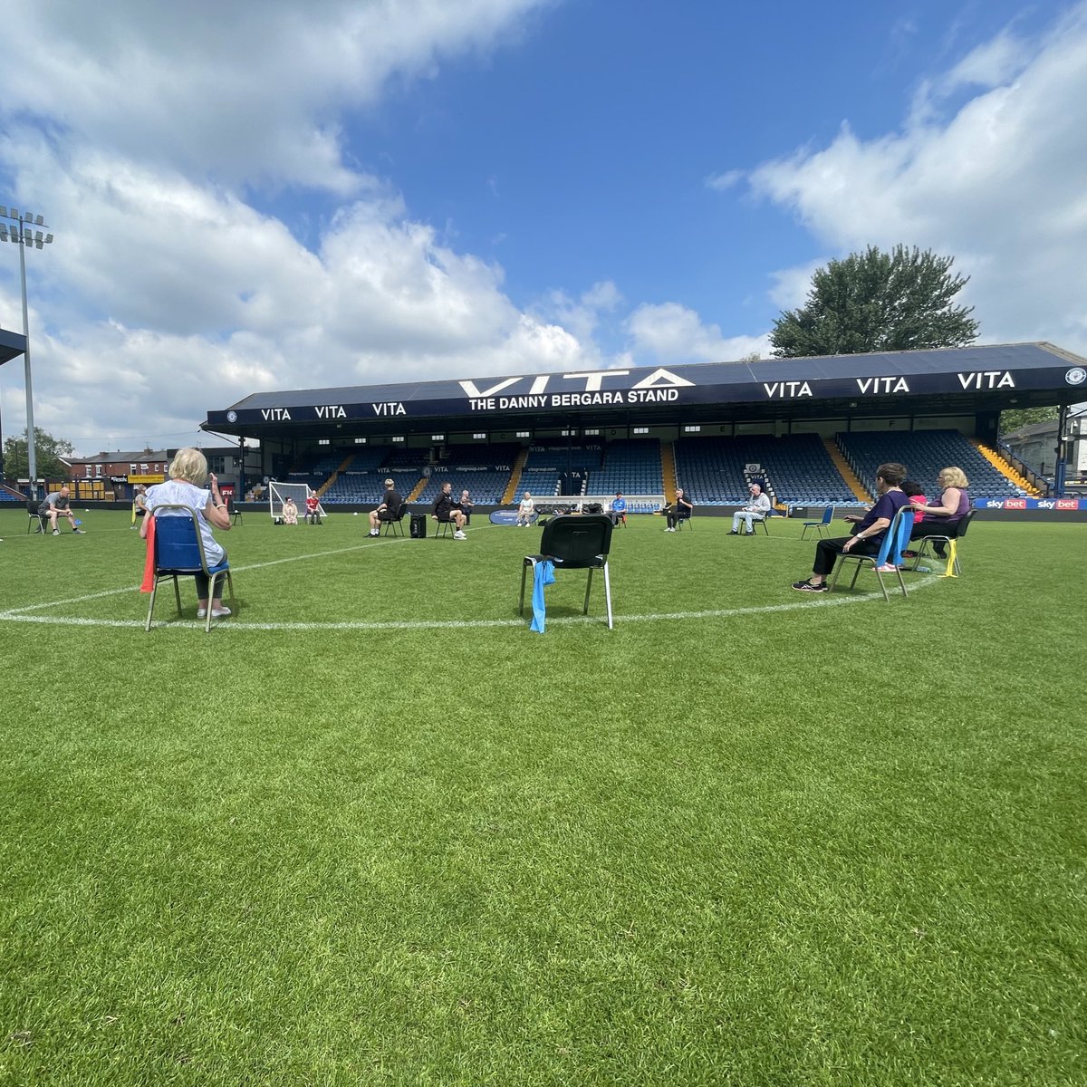 Stockport County Community Trust (@scfccommunity) on Twitter photo 💙 Our award-winning pitch benefits our community AND our first-team…
🙆♀️ This week participants from our Healthy Hatters and Social Wellbeing group were able to enjoy seated exercises on the Edgeley Park turf.
<a href="/StockportCounty/">Stockport County</a> <a href="/SCFCCommunity/">Stockport County Community Trust</a> <a href="/EFL_Community/">EFL in the Community</a> #StockportCounty 💙 Our award-winning pitch benefits our community AND our first-team…
🙆♀️ This week participants from our Healthy Hatters and Social Wellbeing group were able to enjoy seated exercises on the Edgeley Park turf.
<a href="/StockportCounty/">Stockport County</a> <a href="/SCFCCommunity/">Stockport County Community Trust</a> <a href="/EFL_Community/">EFL in the Community</a> #StockportCounty