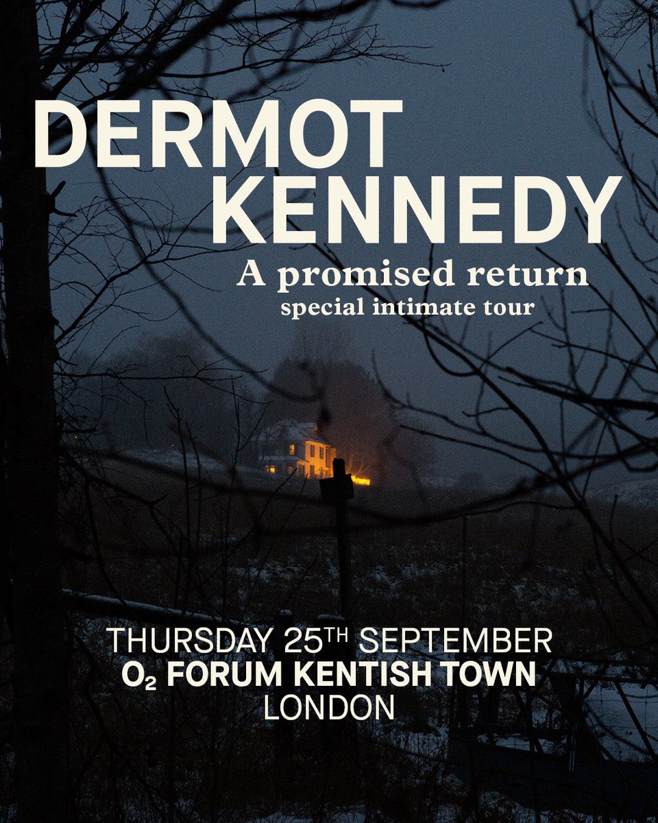Communion ONE (@communionone) on Twitter photo Multi-platinum singer-songwriter <a href="/DermotKennedy/">Dermot Kennedy</a> announces a special intimate show at <a href="/O2ForumKTown/">O2 Forum Kentish Town</a> on 25th September. Grab tickets next Friday 30th May at 10am.
#dermotkennedy #london Multi-platinum singer-songwriter <a href="/DermotKennedy/">Dermot Kennedy</a> announces a special intimate show at <a href="/O2ForumKTown/">O2 Forum Kentish Town</a> on 25th September. Grab tickets next Friday 30th May at 10am.
#dermotkennedy #london