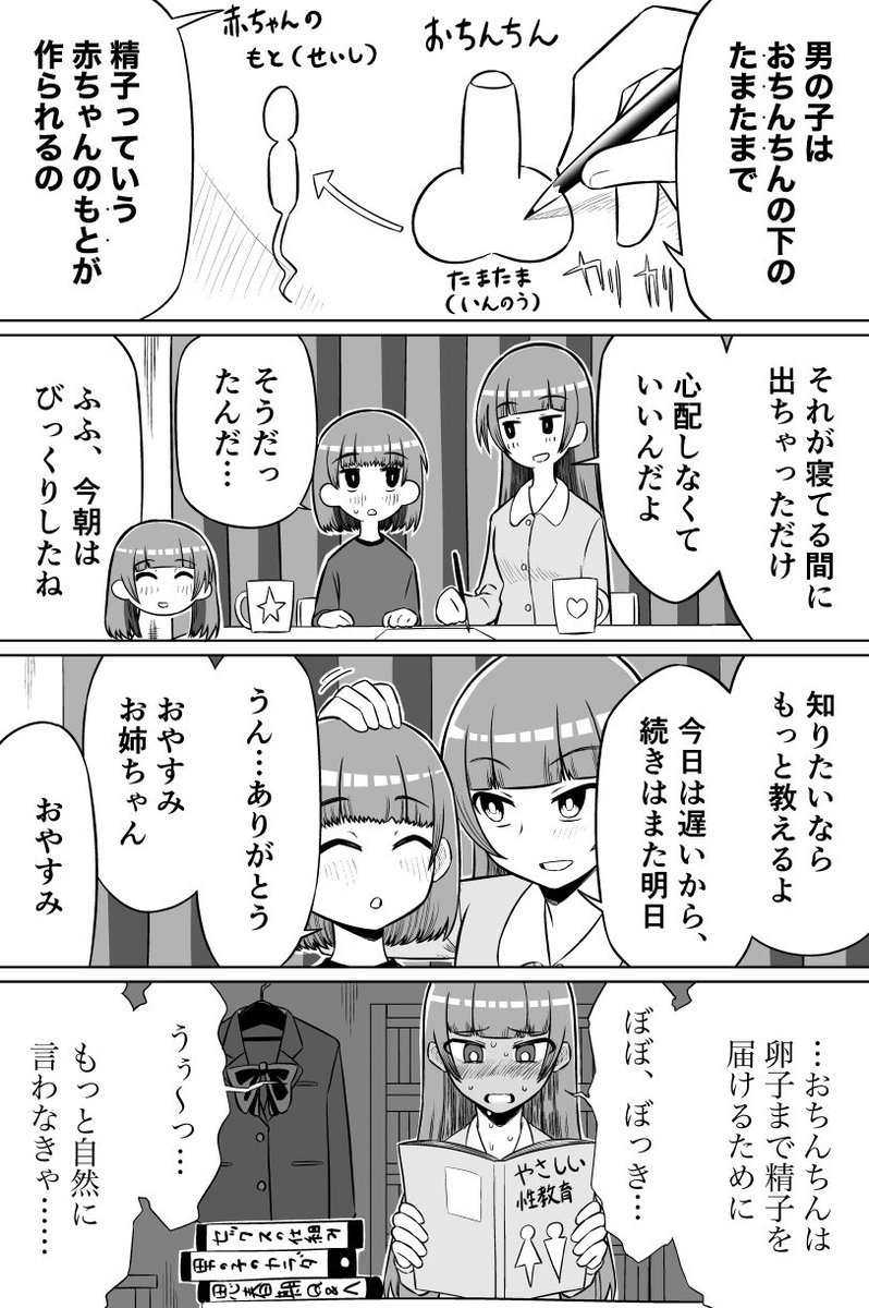 弟に性教育する姉　#4コマ