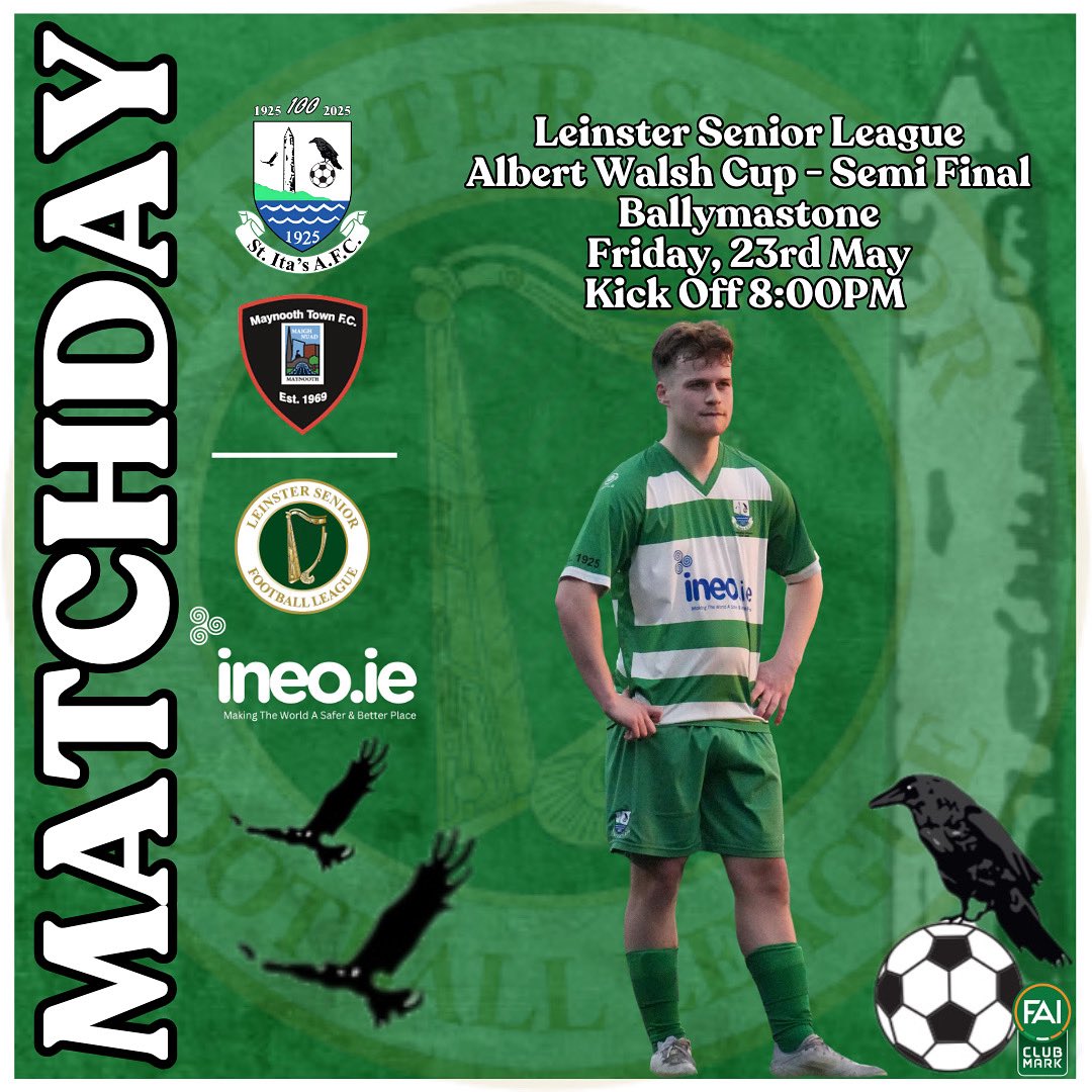 St Ita's AFC (@stitasafc) on Twitter photo 🟢⚪️ 𝗠𝗔𝗧𝗖𝗛𝘿𝘼𝙔 🟢⚪️
🆚 Maynooth Town FC
🕗 8:00 PM
🏆 Albert Walsh Cup - Semi Final
🏟 Ballymastone
#stitasafc
#weareitas
<a href="/LSLLeague/">Leinster Senior League</a> <a href="/AlQuinn2015/">LSL Live Update’s</a> 🟢⚪️ 𝗠𝗔𝗧𝗖𝗛𝘿𝘼𝙔 🟢⚪️
🆚 Maynooth Town FC
🕗 8:00 PM
🏆 Albert Walsh Cup - Semi Final
🏟 Ballymastone
#stitasafc
#weareitas
<a href="/LSLLeague/">Leinster Senior League</a> <a href="/AlQuinn2015/">LSL Live Update’s</a>