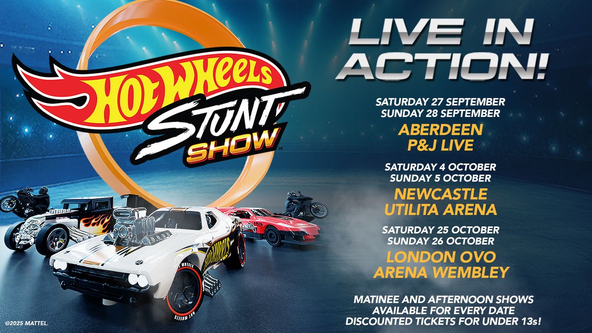 Live Nation UK (@livenationuk) on Twitter photo ON SALE: Get ready for more action as <a href="/Hot_Wheels/">Hot Wheels</a> Stunt Show heads out to Aberdeen, Newcastle and London in October π
Snap up tickets π livenation.uk/QfN650VQOmS ON SALE: Get ready for more action as <a href="/Hot_Wheels/">Hot Wheels</a> Stunt Show heads out to Aberdeen, Newcastle and London in October π
Snap up tickets π livenation.uk/QfN650VQOmS