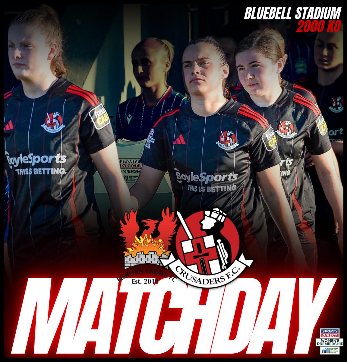 Crusaders Strikers (@cruesstrikers) on Twitter photo โฝ๏ธ ๐๐ผ๐๐พ๐๐ฟ๐ผ๐ ๐ดโซ๏ธ
Good luck to Strikers who travel to Lisburn this evening to take on Lisburn Ladies in Matchday 3 of the <a href="/SportsDirectUK/">Sports Direct</a> Womenโs Prem!
๐ซ Pay at the gate ๐ฐ
๐๏ธ Bluebell Stadium
๐ฐ๏ธ 2000 KO
#itsawayoflife
#sportsdirectwomensprem ๐ดโซ๏ธ โฝ๏ธ ๐๐ผ๐๐พ๐๐ฟ๐ผ๐ ๐ดโซ๏ธ
Good luck to Strikers who travel to Lisburn this evening to take on Lisburn Ladies in Matchday 3 of the <a href="/SportsDirectUK/">Sports Direct</a> Womenโs Prem!
๐ซ Pay at the gate ๐ฐ
๐๏ธ Bluebell Stadium
๐ฐ๏ธ 2000 KO
#itsawayoflife
#sportsdirectwomensprem ๐ดโซ๏ธ