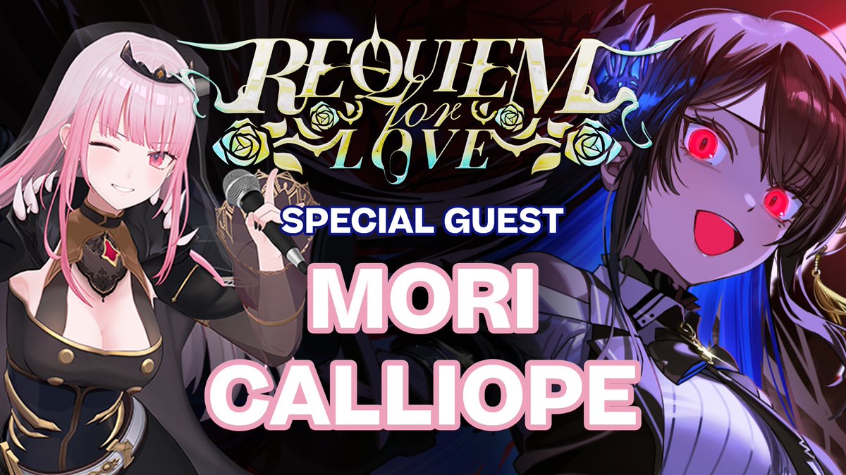 nerissa_en's tweet image. Last but not least, #RequiemforLove3D will feature the one, the only @moricalliope !!! Love singing with this beautiful pink woman, so I wonder what we'll sing together this time? โค๏ธ๐
