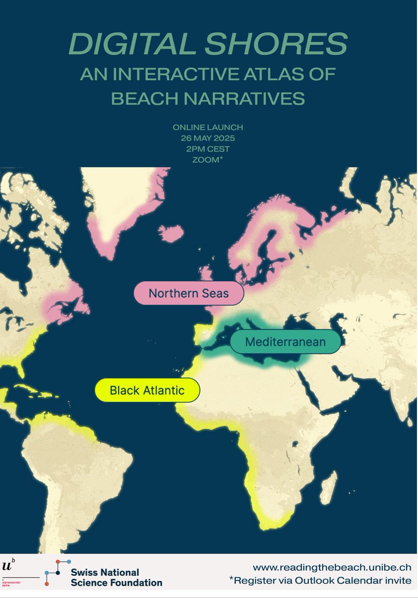 mohamedmuharram's tweet image. 🌊 Join us for the launch of Digital Shores: An Interactive Atlas of Beach Narratives. Presenters: Ursula Kluwick, Guðrun í Jákupsstovu, Marion Troxler &amp;amp; Katharina Scheller. RSVP: marion.troxler@unibe.ch #bluehumanities #digitalhumanities @stevermentz