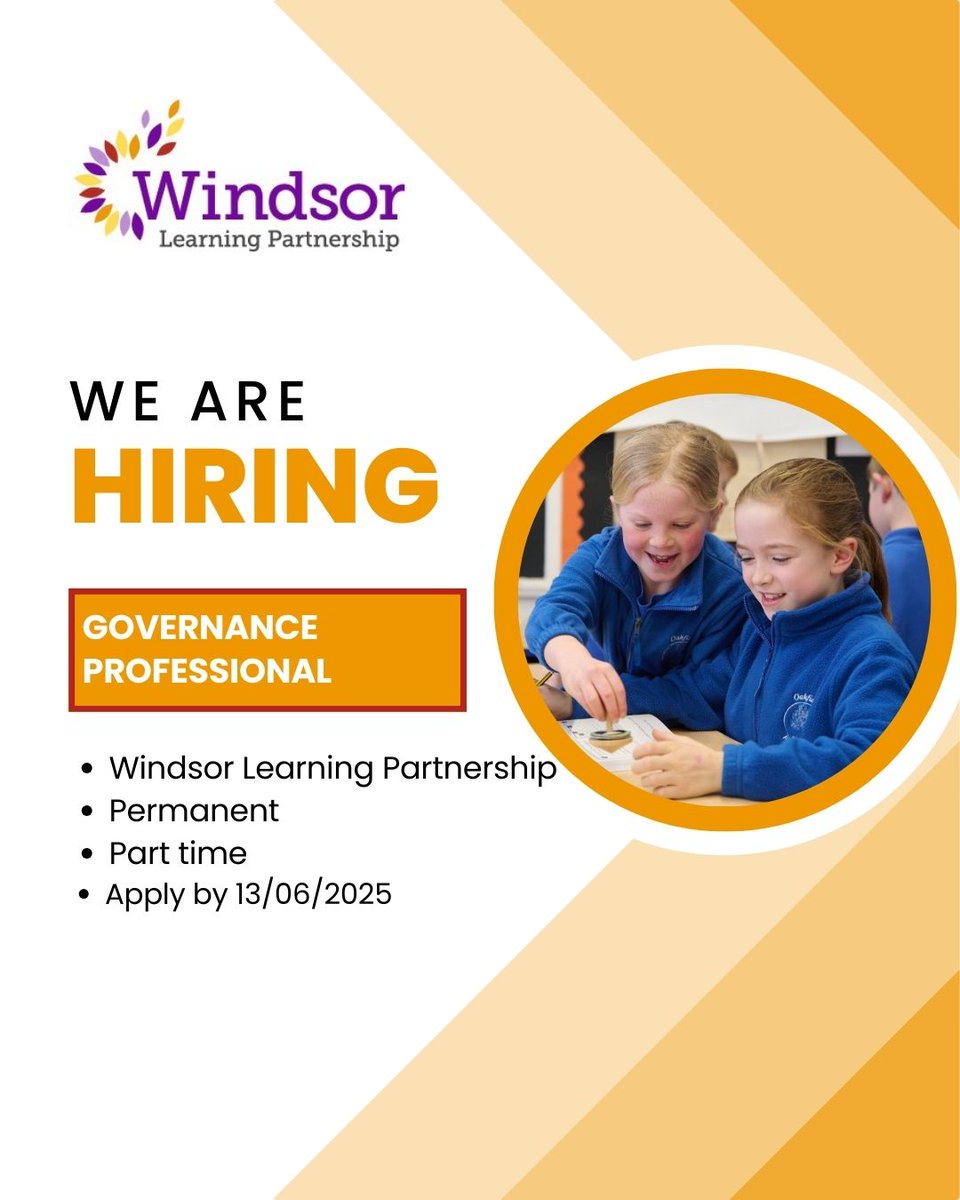 Windsor Learning Partnership are seeking to appoint a well organised, enthusiastic and efficient Governance Professional to support one of our Local Governing Boards.

For more information, please visit our vacancies page at windsorlearningpartnership.org

<a href="/mynewterm/">MyNewTerm</a>