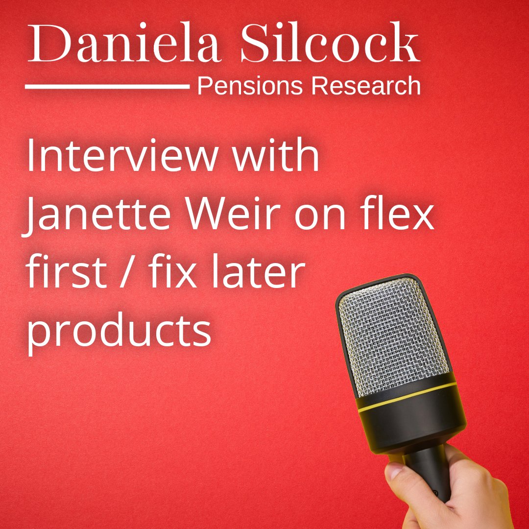 In today's pensions goth blog, I talk to the inspirational Janette Weir of Ignition House about the work that companies are doing on flex first/fix later products.
pensionsresearch.co.uk/janette-weir-o…