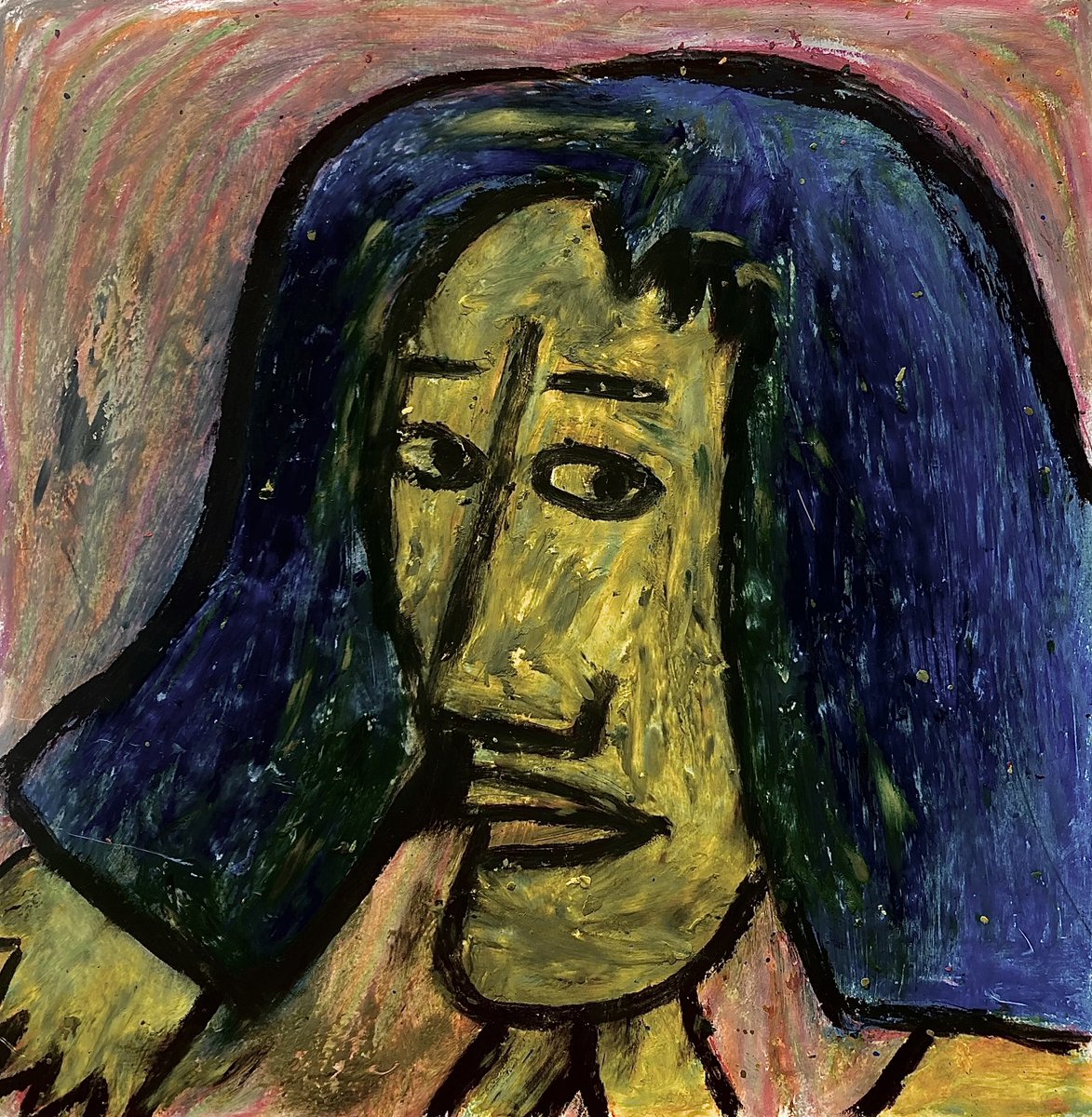 #アート #イラスト #art  #arte #クレヨン画
 #drawing #illustration #oc #アナログ絵

"あなたを見ている(he is looking at you.)"