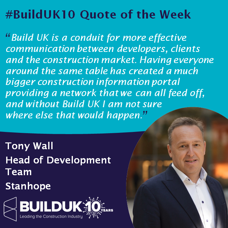 Build UK (@builduk) on Twitter photo This week’s #BuildUK10 quote of the week comes from Tony Wall, Head of the Development Team at <a href="/stanhope_plc/">Stanhope PLC</a>
Our wide-ranging programme of meetings and events enables Build UK to respond quickly and effectively to issues whilst giving members the opportunity to share ideas. This week’s #BuildUK10 quote of the week comes from Tony Wall, Head of the Development Team at <a href="/stanhope_plc/">Stanhope PLC</a>
Our wide-ranging programme of meetings and events enables Build UK to respond quickly and effectively to issues whilst giving members the opportunity to share ideas.
