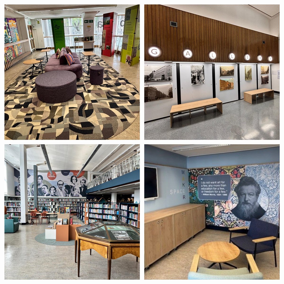 designconceptuk's tweet photo. Holborn Library is back! Welcome to one of London’s most iconic public libraries where retro charm and inclusive design has come together. This reimagined architectural gem is a must visit so here's a sneak peek! #HolbornLibrary @FionaTarn @HCANews #librarydesign https://t.co/g33BAaHMqR