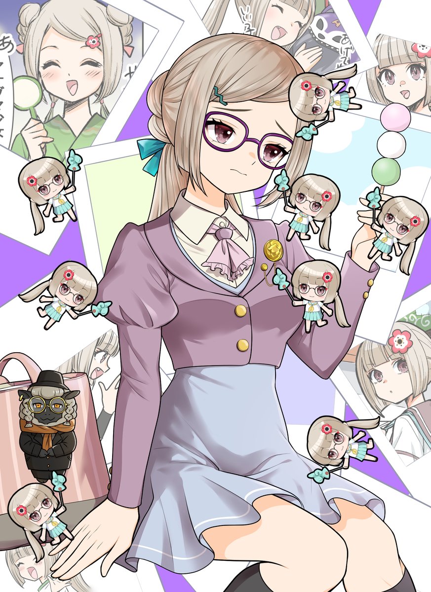 #ここが好きNOA ＃605
メガネがよき。下がり眉がよき。三色団子はアイリちゃんが食べてください。チェーンブローチがよき。パフスリーブがよき。お膝！！！キャゼルのがよき。漫画背景がよき。
お次はアイリ！
悲しそうにお団子見つめてどうしたの...
5/23 0:00から24時間！