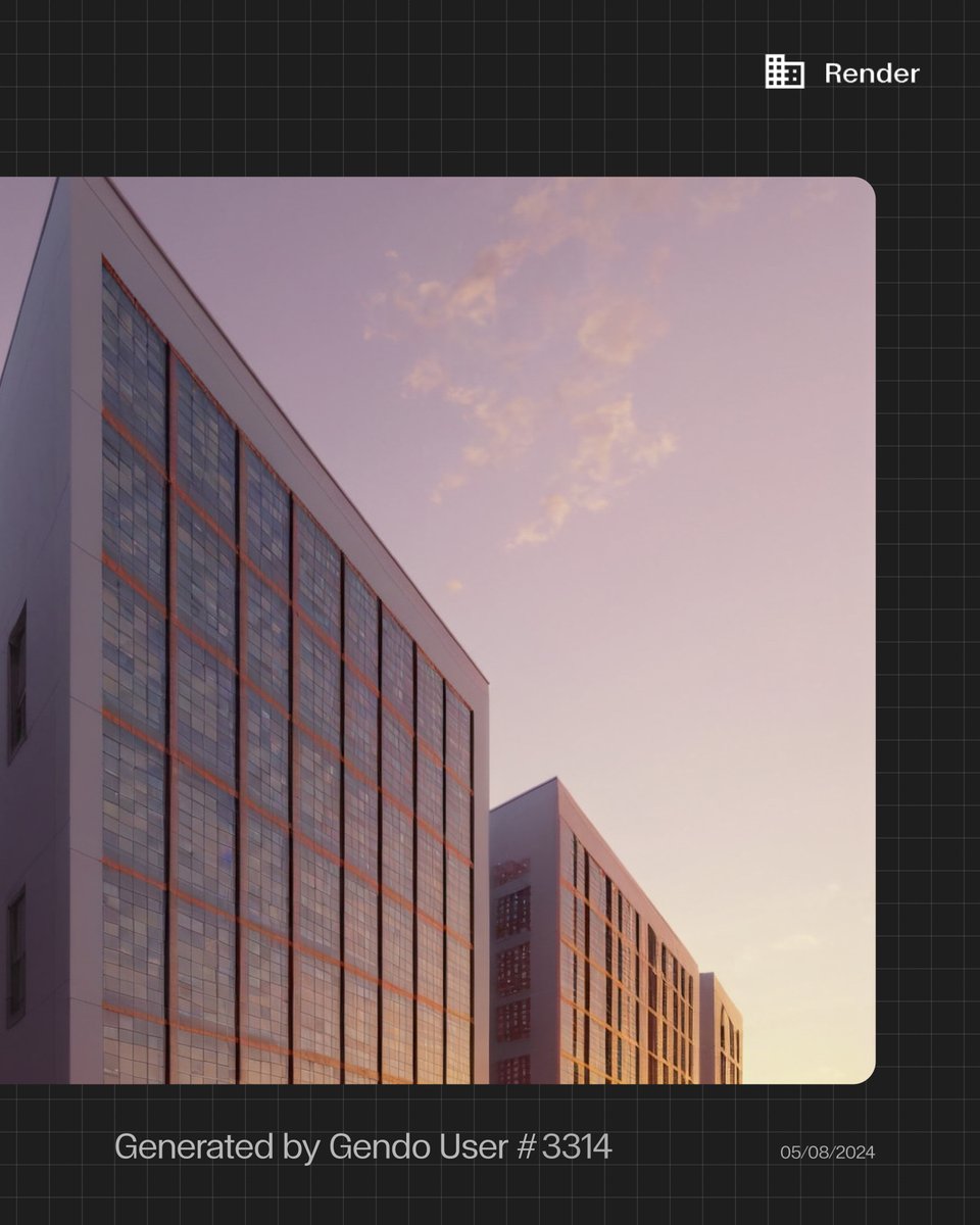 AI-powered rendering is redefining architectural visualisation.
This high-rise apartment block was visualised in moments using Gendo’s Render tool.

Try it now: bit.ly/4is4T0J

#GendoAI #AIArchitecture #ArchitecturalRendering