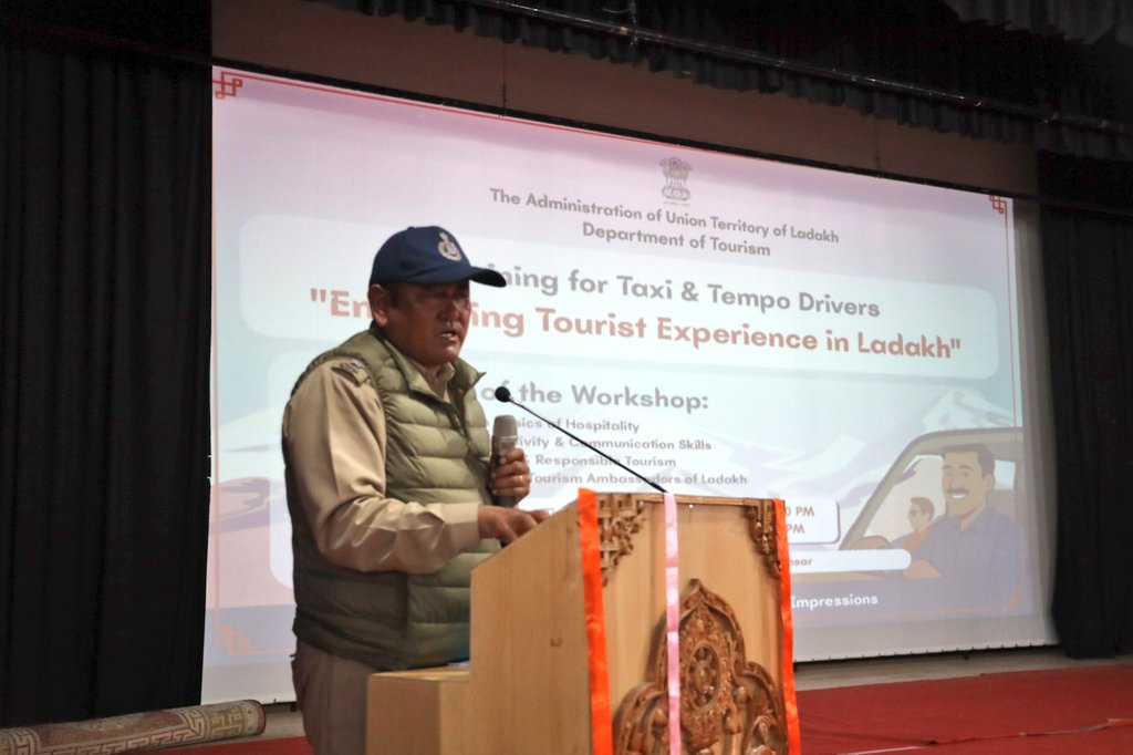 Leh, May 22, 2025: The Tourism Department, Leh, successfully conducted a training programme for taxi and tempo drivers today at the CIBS Hall, Choglamsar, Leh.

For details:  facebook.com/share/p/1EBNvH…
