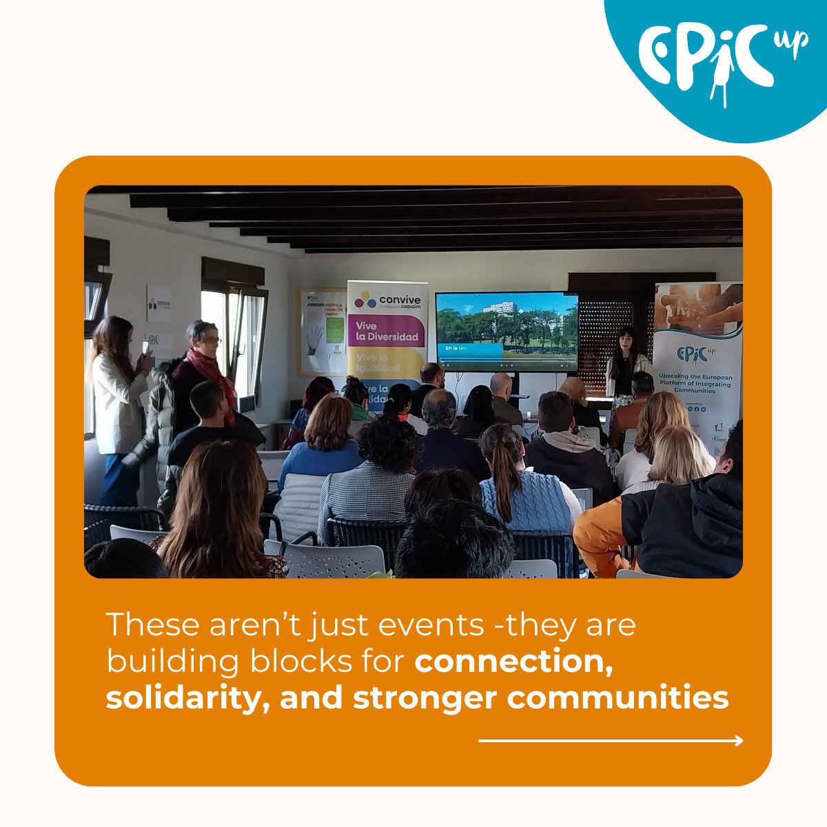 From Brescia to Blagoevgrad, EPIC-UP Communities of Practice (CoPs) are turning dialogue into action:
 🍲 A shared meal
 🎭 A community play
 🏛 A co-created service

#DiversityDay2025 #UnitedInDiversity