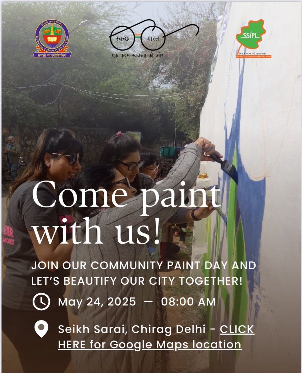 Swachh Survekshan MCD (@sbm_mcd) on Twitter photo MCD <a href="/DCSOUTHZONE/">Deputy Commissioner,South Zone</a> is organising a community paint day and also a signature campaign for a pledge towards Swachh Delhi Campaign. Please Do Join Us.
<a href="/LtGovDelhi/">LG Delhi</a>
<a href="/RajaiqbalSingh3/">Raja Iqbal Singh</a>
<a href="/AshwaniKumar_92/">Ashwani Kumar</a> MCD <a href="/DCSOUTHZONE/">Deputy Commissioner,South Zone</a> is organising a community paint day and also a signature campaign for a pledge towards Swachh Delhi Campaign. Please Do Join Us.
<a href="/LtGovDelhi/">LG Delhi</a>
<a href="/RajaiqbalSingh3/">Raja Iqbal Singh</a>
<a href="/AshwaniKumar_92/">Ashwani Kumar</a>
