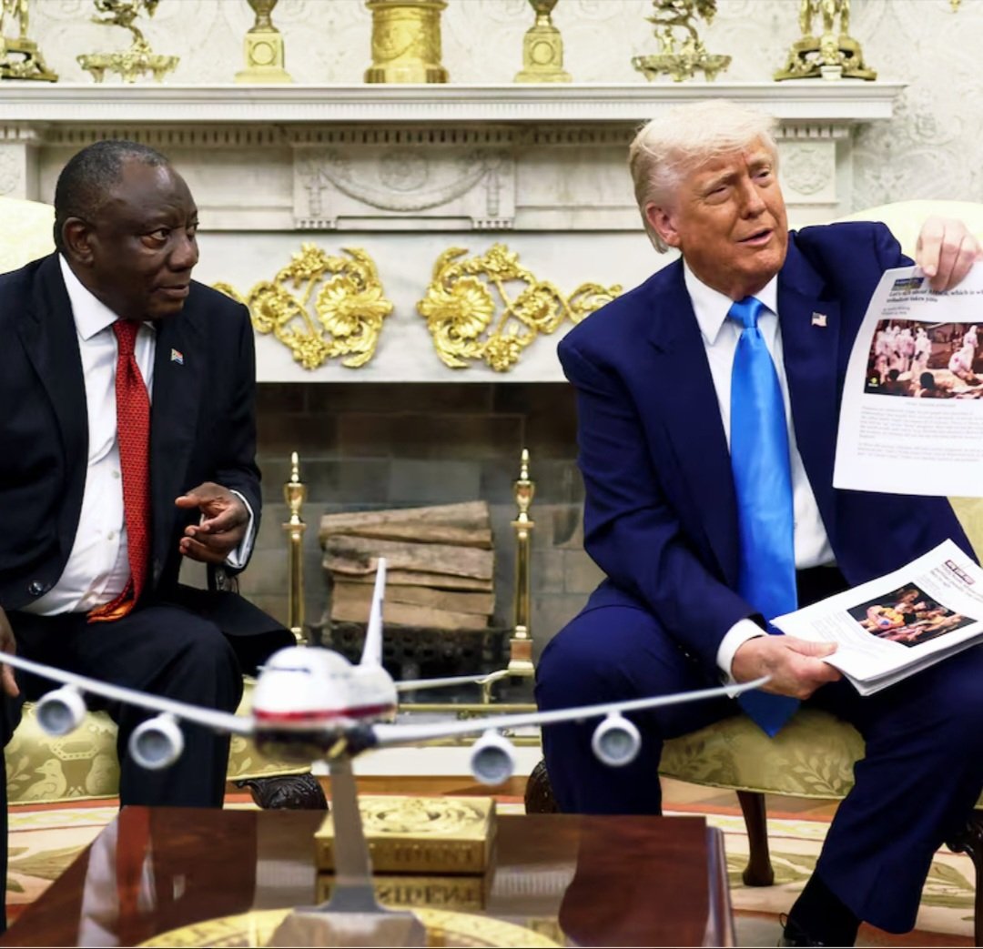 #TrumpRamaphosaMeetingViewFromIndia
When South African President Cyril Ramaphosa arrived at the White House this week, he knew it wouldn’t be a warm visit. The US president had already accused his government of enabling a “white genocide.” But nothing could have fully prepared