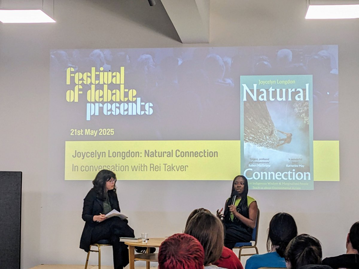 Festival of Debate 2025 (@festofdebate) on Twitter photo "The idea that pausing and thinking and giving space for reflection is an elitist thing is very flawed. Those of us who don't work in research are still theorists and have stories to tell"
<a href="/JoycelynLongdon/">Joycelyn Longdon</a> in conversation with <a href="/RTakver/">Rei Takver</a> on Wednesday evening 🌱
#FofD "The idea that pausing and thinking and giving space for reflection is an elitist thing is very flawed. Those of us who don't work in research are still theorists and have stories to tell"
<a href="/JoycelynLongdon/">Joycelyn Longdon</a> in conversation with <a href="/RTakver/">Rei Takver</a> on Wednesday evening 🌱
#FofD