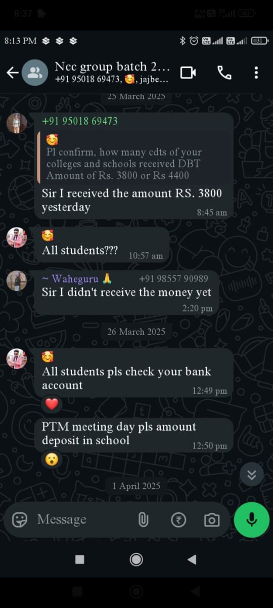 Shri Guru Harkishan Public School, Patti,Tarn Taran, Punjab. The school has taken money from all the NCC cadets.
Who is doing corruption?
NCC wing or school or higher officials of NCC?
S.Kaur
M:6283198296
<a href="/PMOIndia/">PMO India</a>  <a href="/DefenceMinIndia/">रक्षा मंत्री कार्यालय/ RMO India</a> <a href="/narendramodi/">Narendra Modi</a> <a href="/rajnathsingh/">Rajnath Singh</a> <a href="/CPhhp/">NCC Dte PHHP&C</a>  <a href="/HQ_DG_NCC/">National Cadet Corps</a>