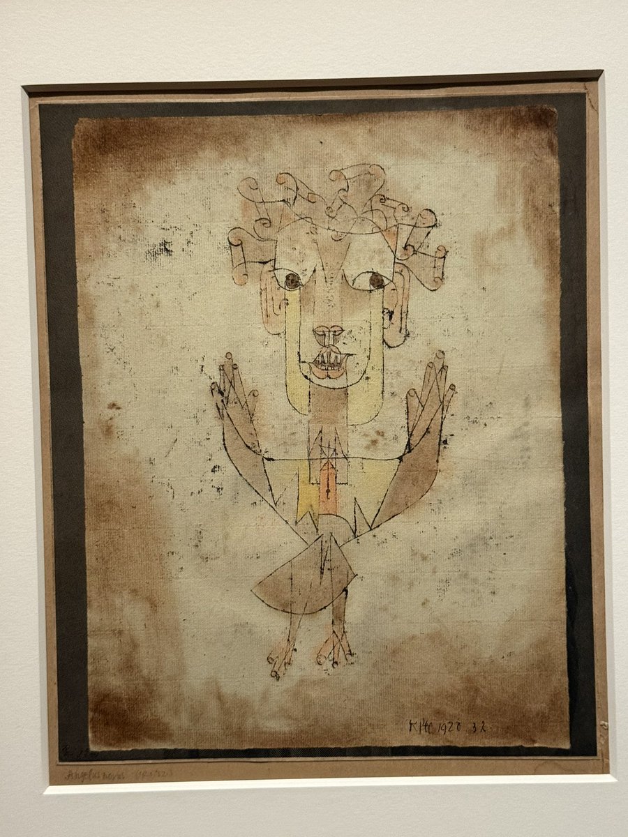 Im Bode-Museum Paul Klees „Angelus novus“ (1920) gesehen, an die IX. These Walter Benjamins in „Über den Begriff der Geschichte“ gedacht und (fast) geweint. Wie war das gleich wieder mit der Aura eines Kunstwerks, Herr Benjamin?